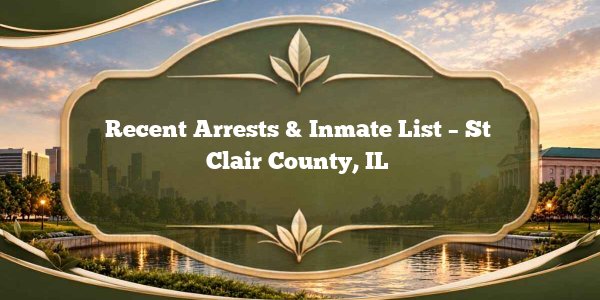 Recent Arrests & Inmate List – St Clair County, IL