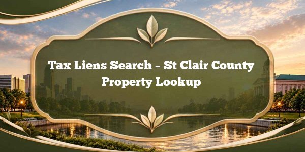 Tax Liens Search – St Clair County Property Lookup